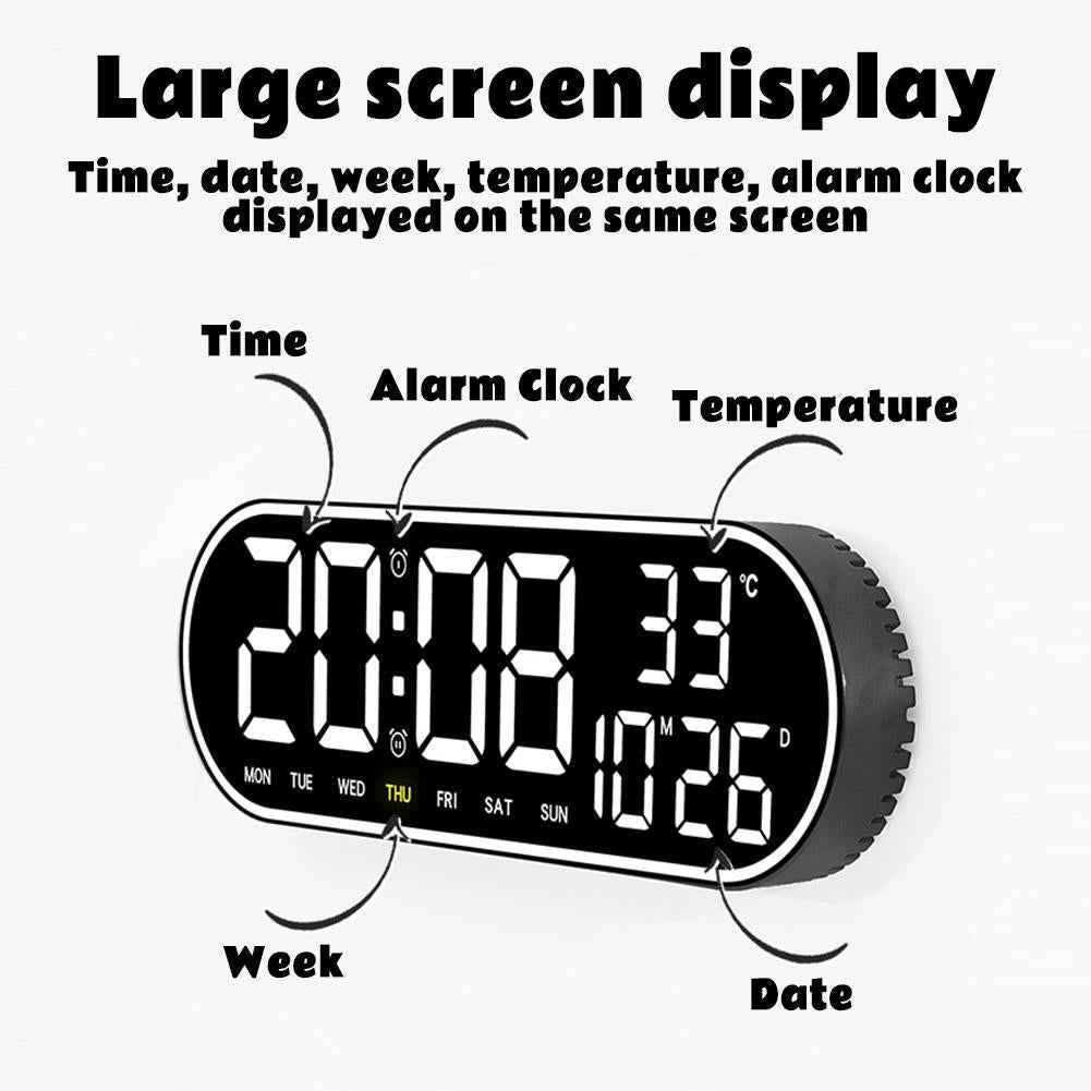 Digital Oval Wall Clock