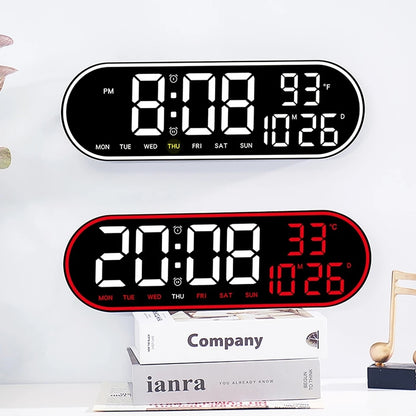 Digital Oval Wall Clock