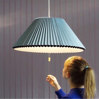 Adjustable Pleated Pendant Light