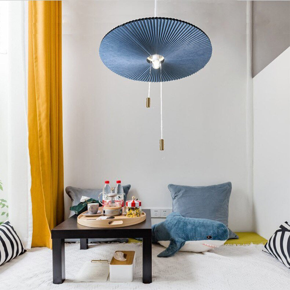 Adjustable Pleated Pendant Light