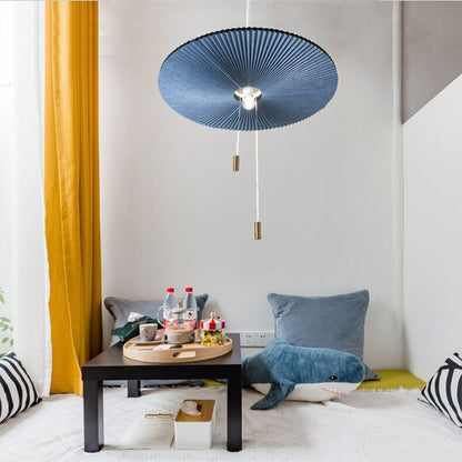 Adjustable Pleated Pendant Light