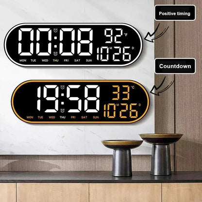 Digital Oval Wall Clock