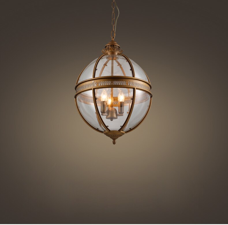 Wrought Iron Glass Lampshade