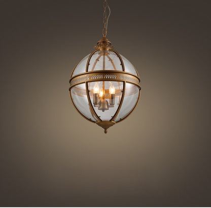 Wrought Iron Glass Lampshade