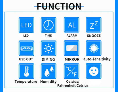 Mirror Digital Clock
