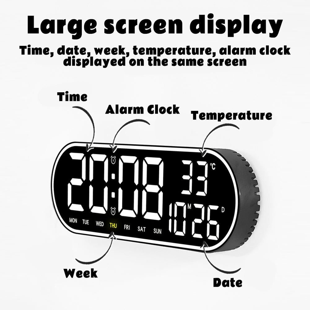 Digital Oval Wall Clock