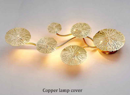 Gold Lotus Leaf Wall Lamp