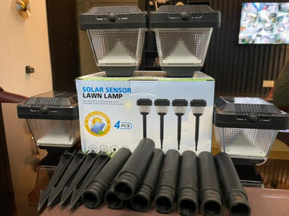 Multicolored Lawn Lamps (Pack of 4)